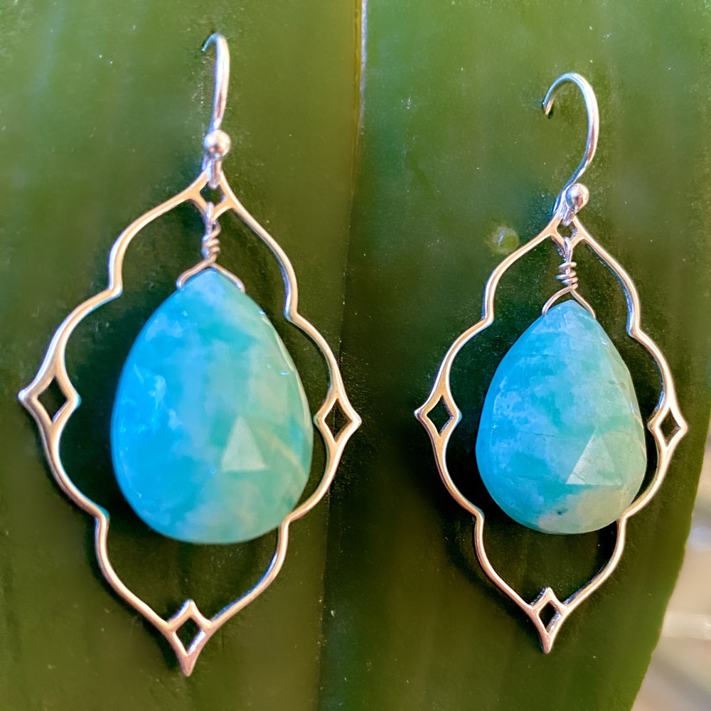 Amazonite & sterling silver earrings by LADY DAISY